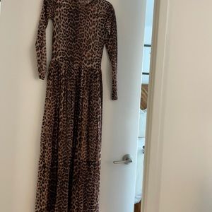 Ganni Mesh Leopard Dress